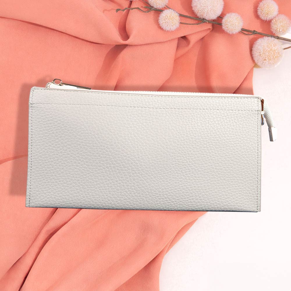 Faux Leather Slim Wallet Crossbody Bag