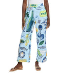 Gracia Wide Leg Print Pant