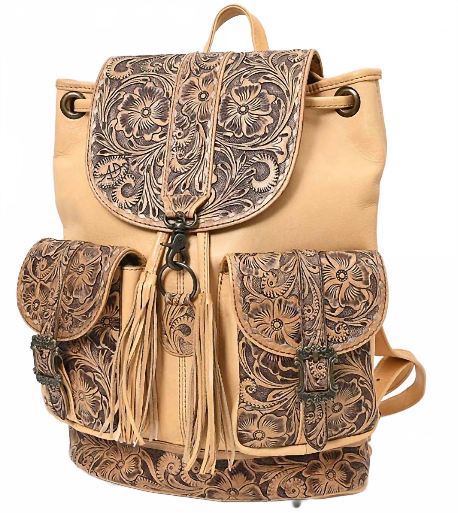 Women's Chic Backpack In Tan