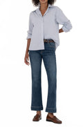 Kelsey High Rise Ankle Flare Jeans In Vibrant Wash