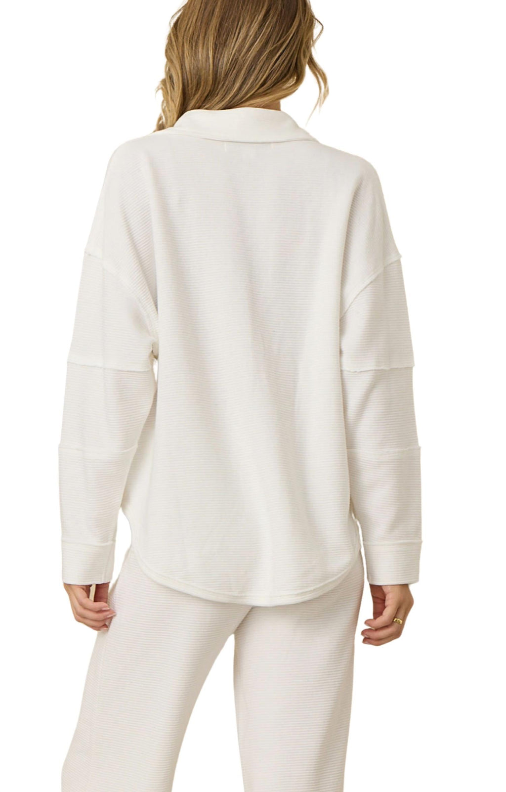 Comfort Cord Button Down In White