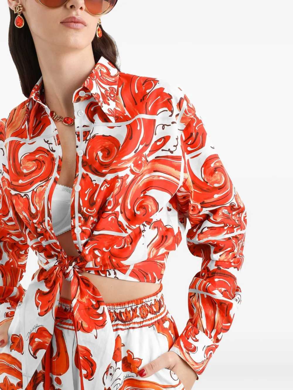 Dolce & Gabbana Women Majolica Print Shirt