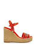 Dolce & Gabbana Women Embroidered Logo Wedge Sandals