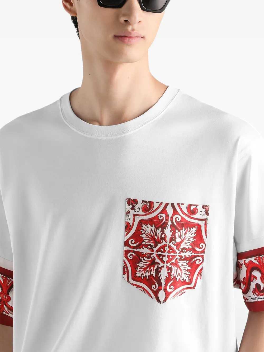 Dolce & Gabbana Men Majolica Print T-Shirt