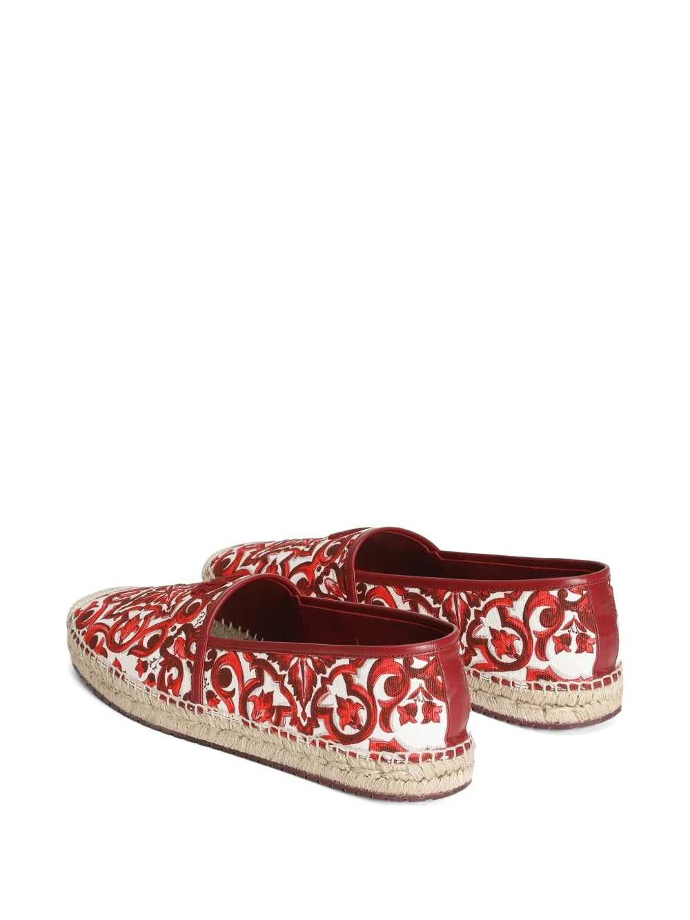 Dolce & Gabbana Men Canvas Espadrilles With Majolica Print