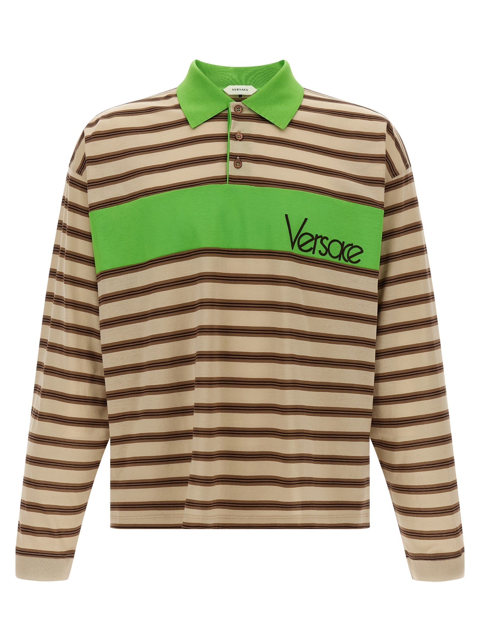 Versace Men Intarsia Polo Shirt