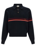 Versace Men Inlaid Striped Polo Shirt