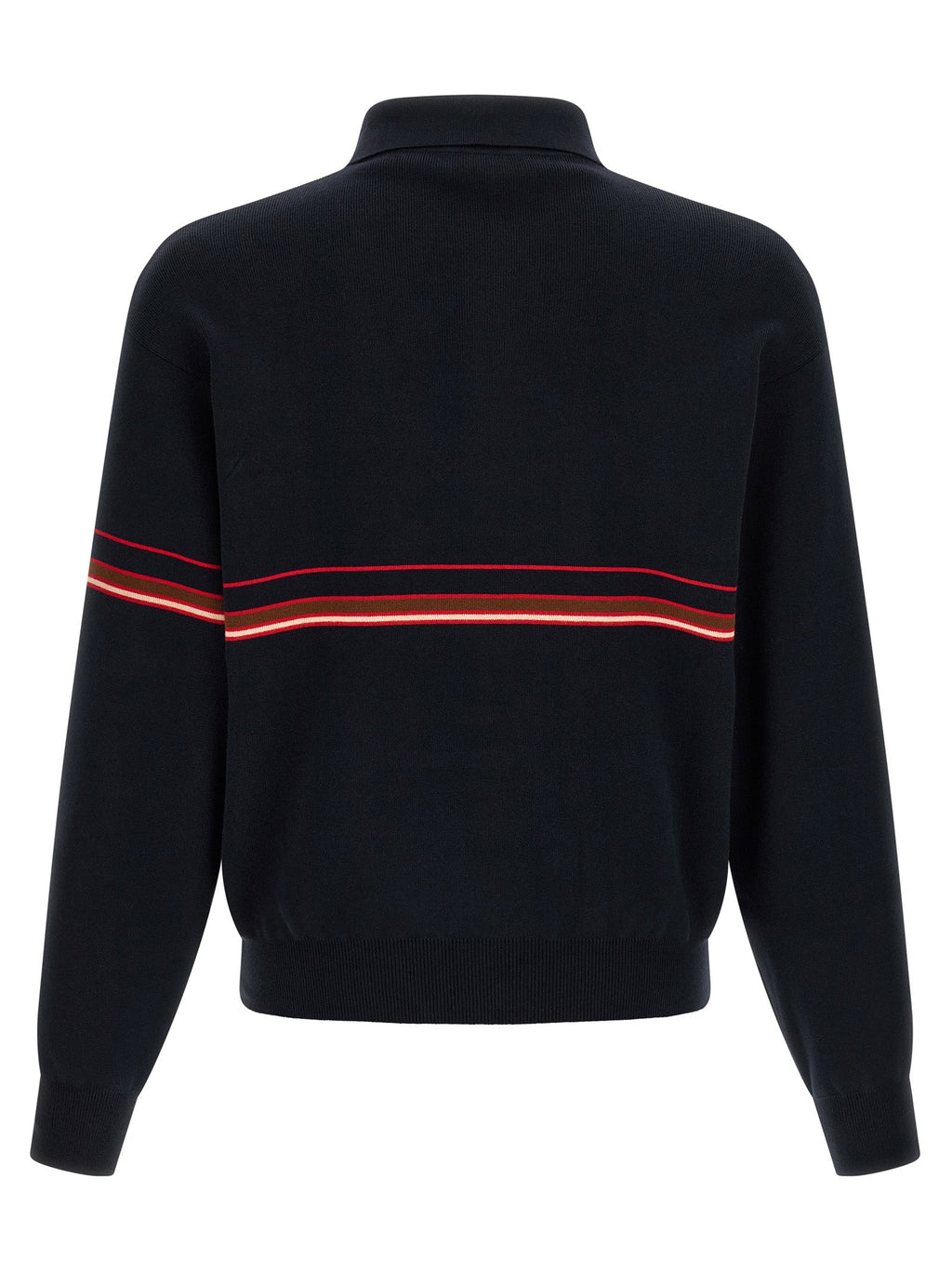 Versace Men Inlaid Striped Polo Shirt