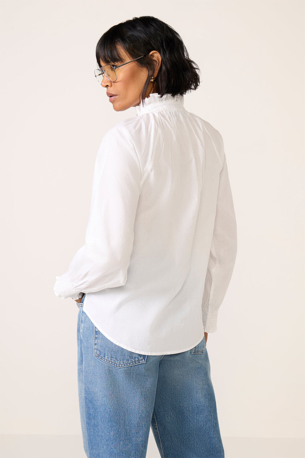 Women's Ruffle Neck Shirt