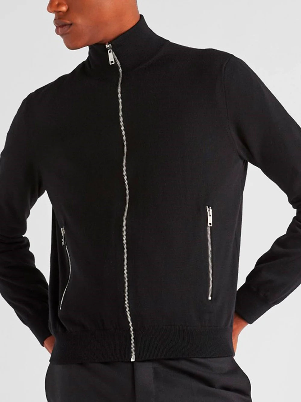 Prada Men Reversible Wool And Re-Nylon Jacket