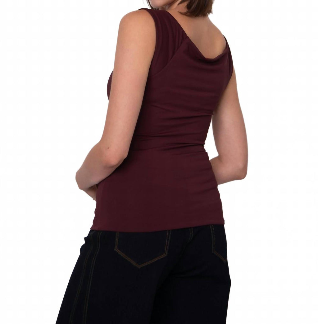 Off Shoulder Top In Prune