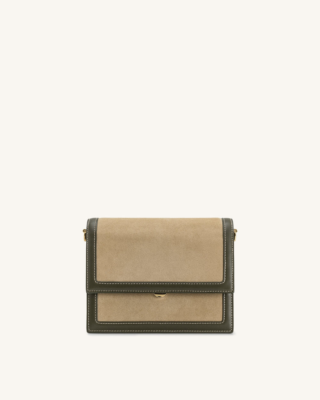 Mini Flap Faux Suede Crossbody - Green