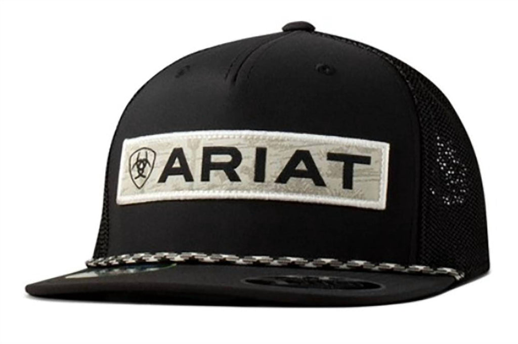 Desert Patch Rope Cap Snapback In Black