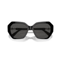0Sk6017 Oversized Geometric Sunglasses with Crystal Accents
