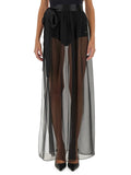 Dolce & Gabbana Women Silk Chiffon Long Skirt