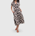Jane Cocoon Midi Dress In Tie Dye