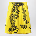 Dries Van Noten Yellow Skirt With Black Sequin Embroidery Women