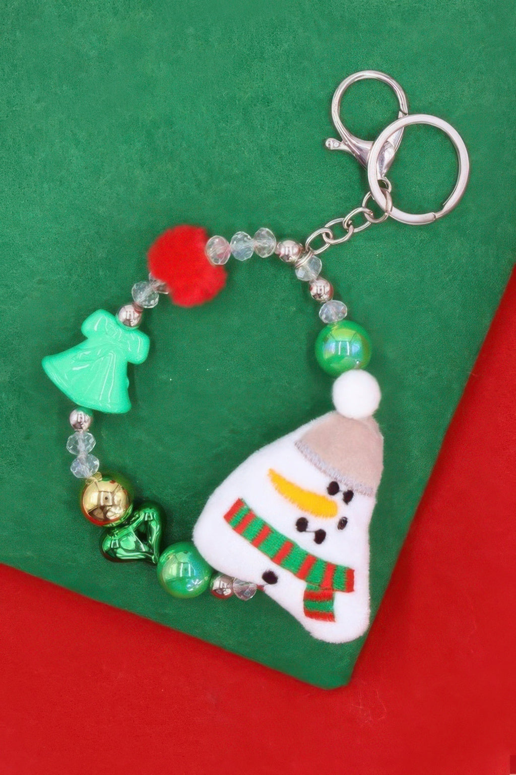 Christmas Snowman Charm Keychain