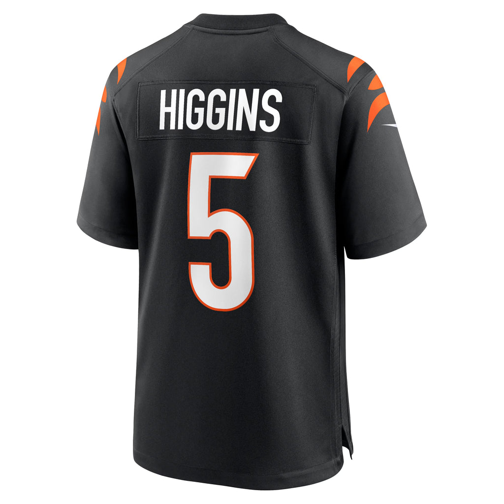 Cincinnati Bengals Tee Higgins Black Game Player Jersey