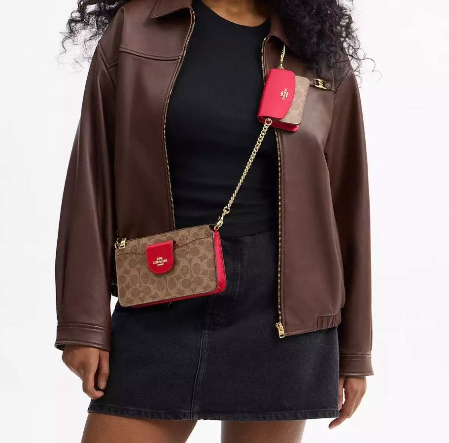 NWT Coach Poppy Crossbody Bag
In Signature Canvas