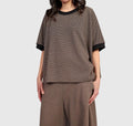 Yetta Rounded Top In Chocolate