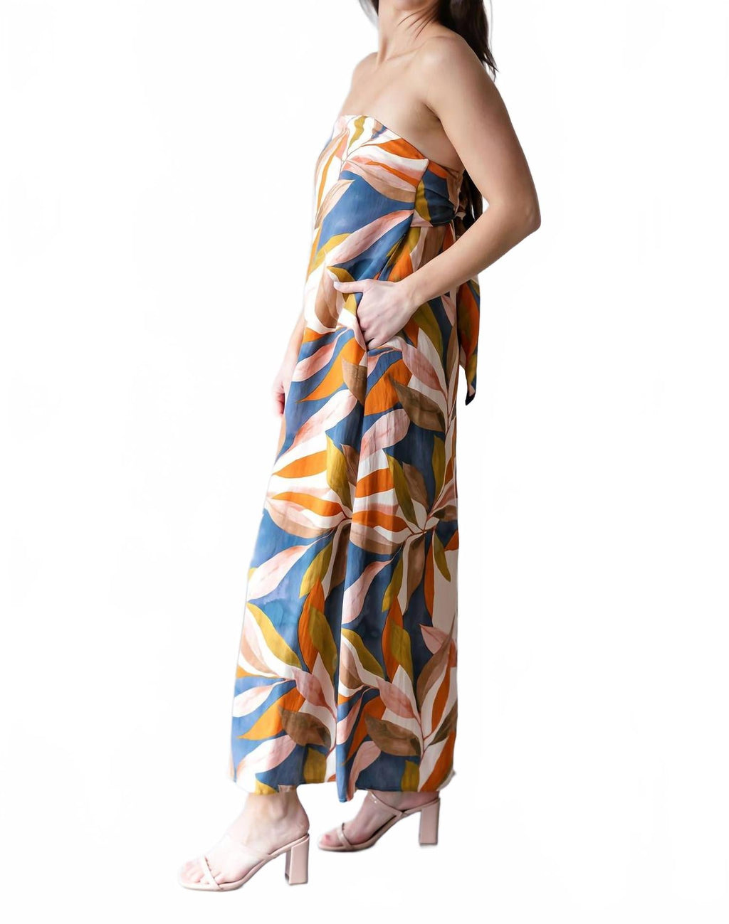 Willow Strapless Dress In Multi