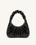 Gabbi Ruched Hobo Handbag - Black