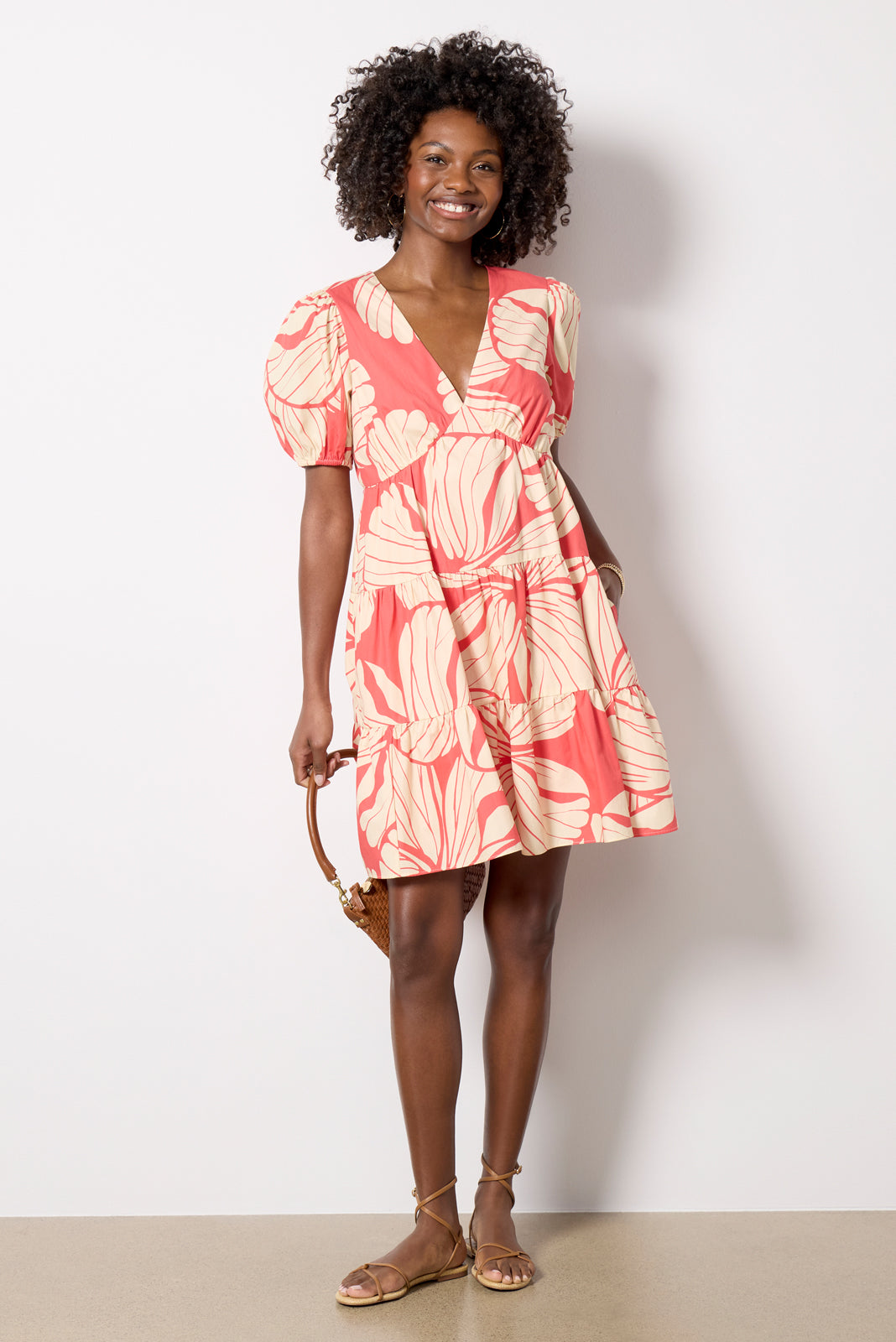 Women's SS V Neck Mini Dress