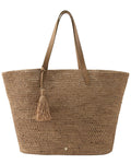 Helen Kaminski Dana Raffia & Leather Bag