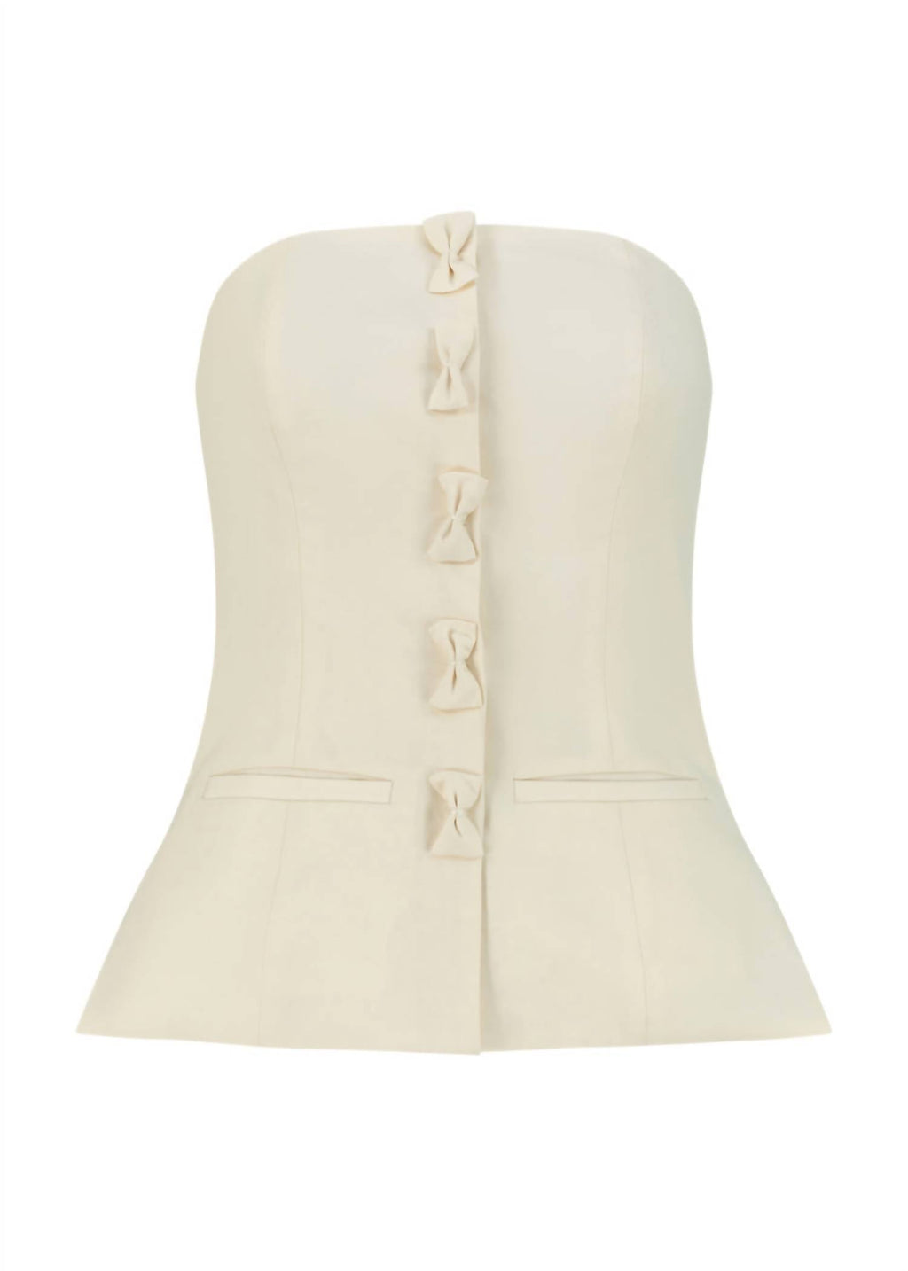 Olivia Strapless Top In Cream