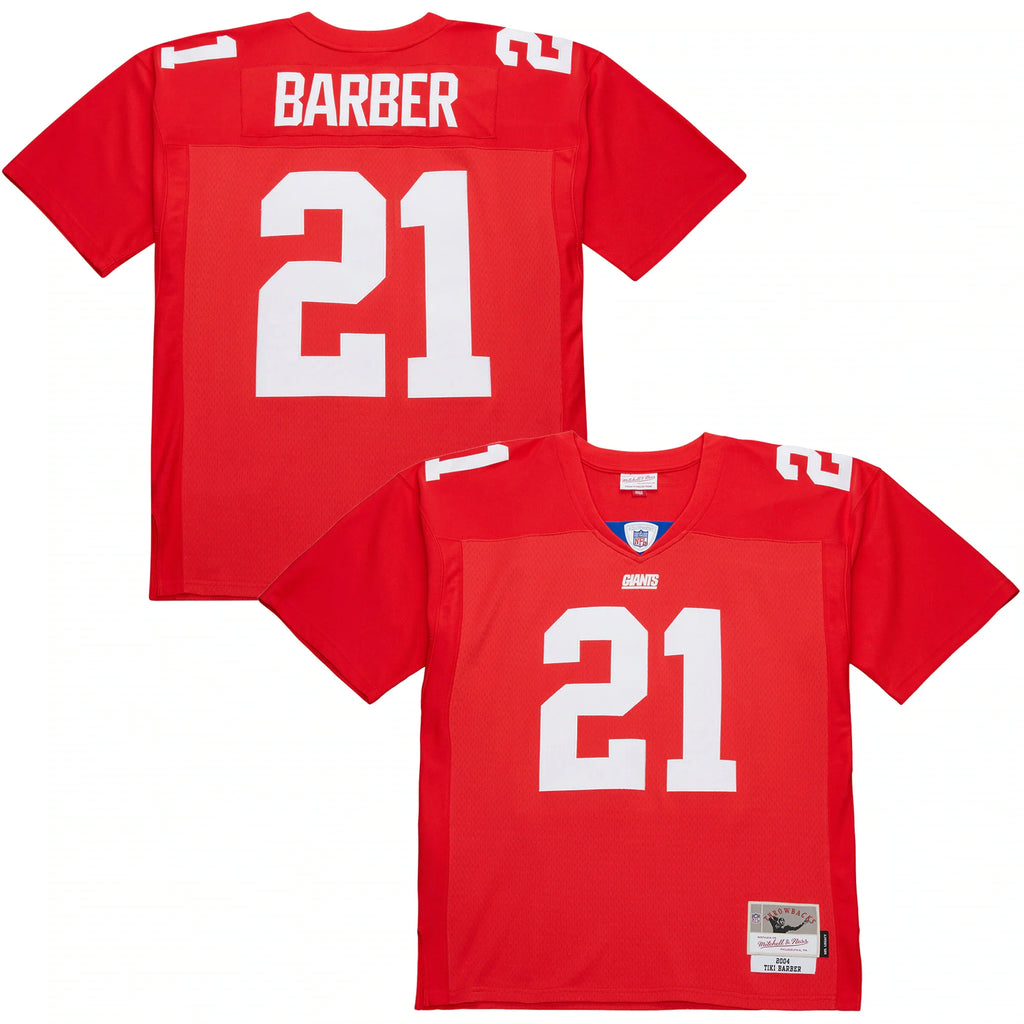 New York Giants Tiki Barber Mitchell & Ness Red 2004 Legacy Replica Jersey