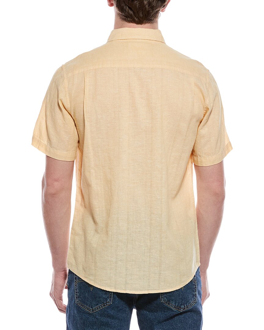 WEATHERPROOF VINTAGE Linen-Blend Vertical Dobby Shirt