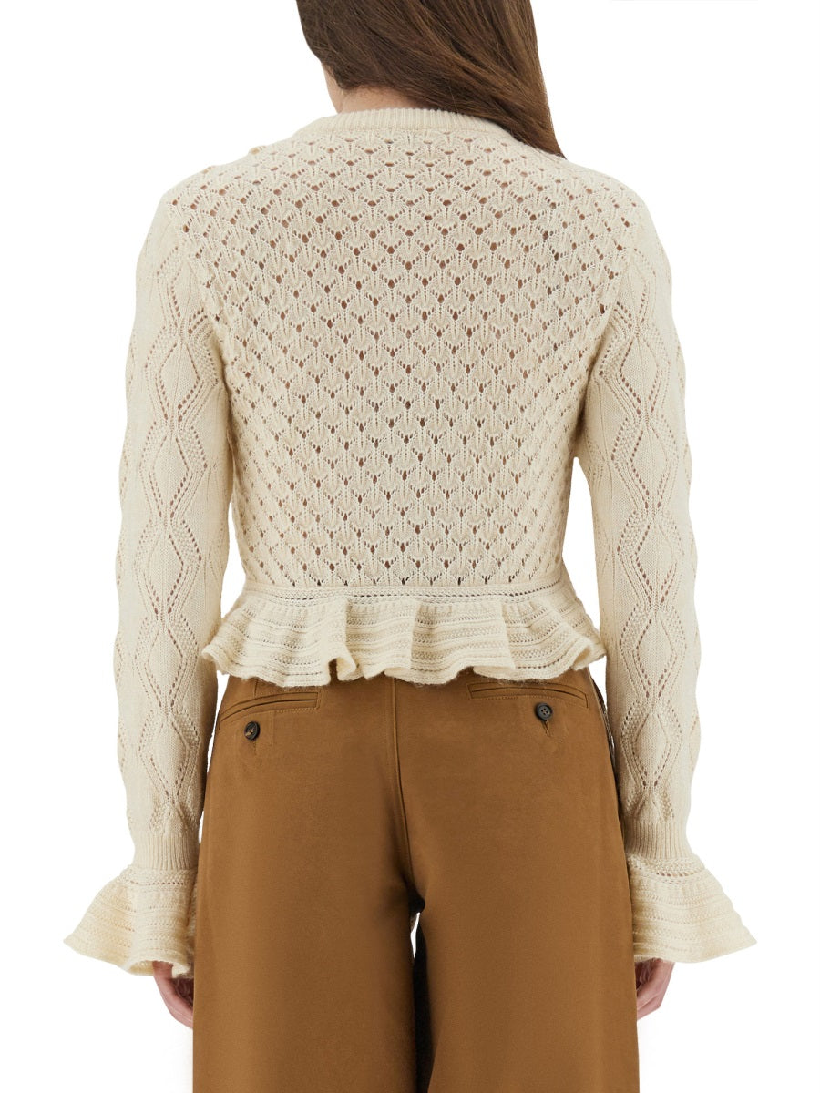 Chloé Women Crochet Knit Cardigan