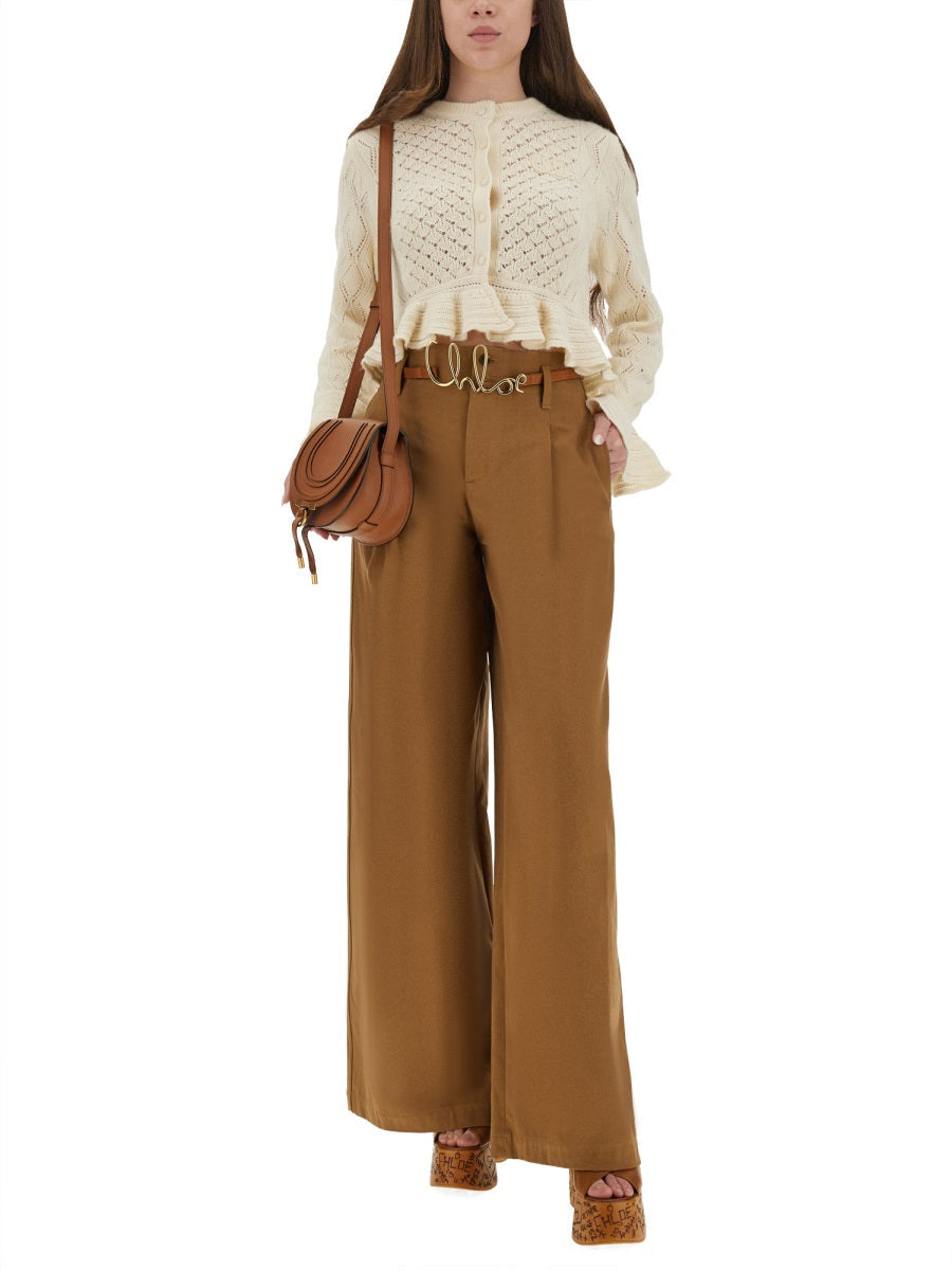 Chloé Women Crochet Knit Cardigan