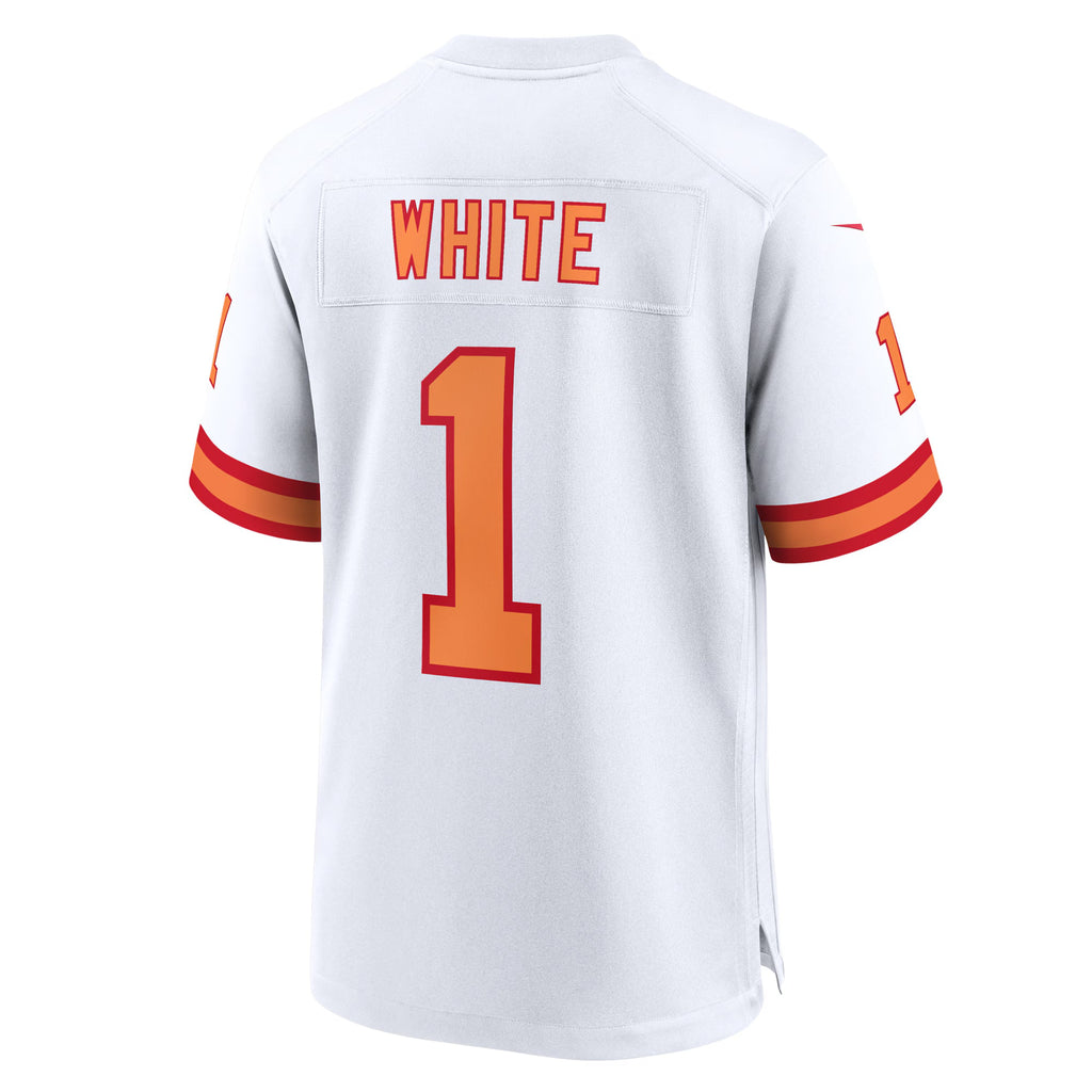 76 Tampa Bay Buccaneers Rachaad White White 50th Season Game Jersey