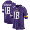 Minnesota Vikings Justin Jefferson Purple Player Game Jersey