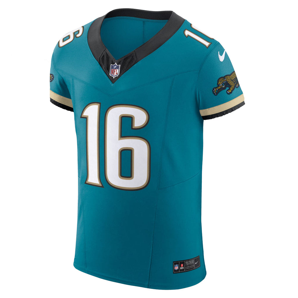 Jacksonville Jaguars Trevor Lawrence Teal Prowler Throwback Vapor F.U.S.E. Elite Jersey