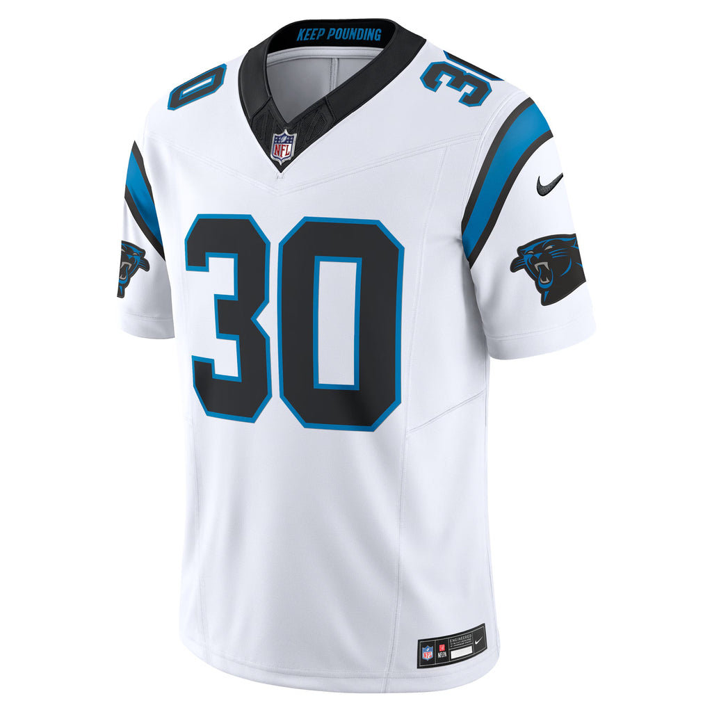 Carolina Panthers Chuba Hubbard White Vapor F.U.S.E. Limited Jersey