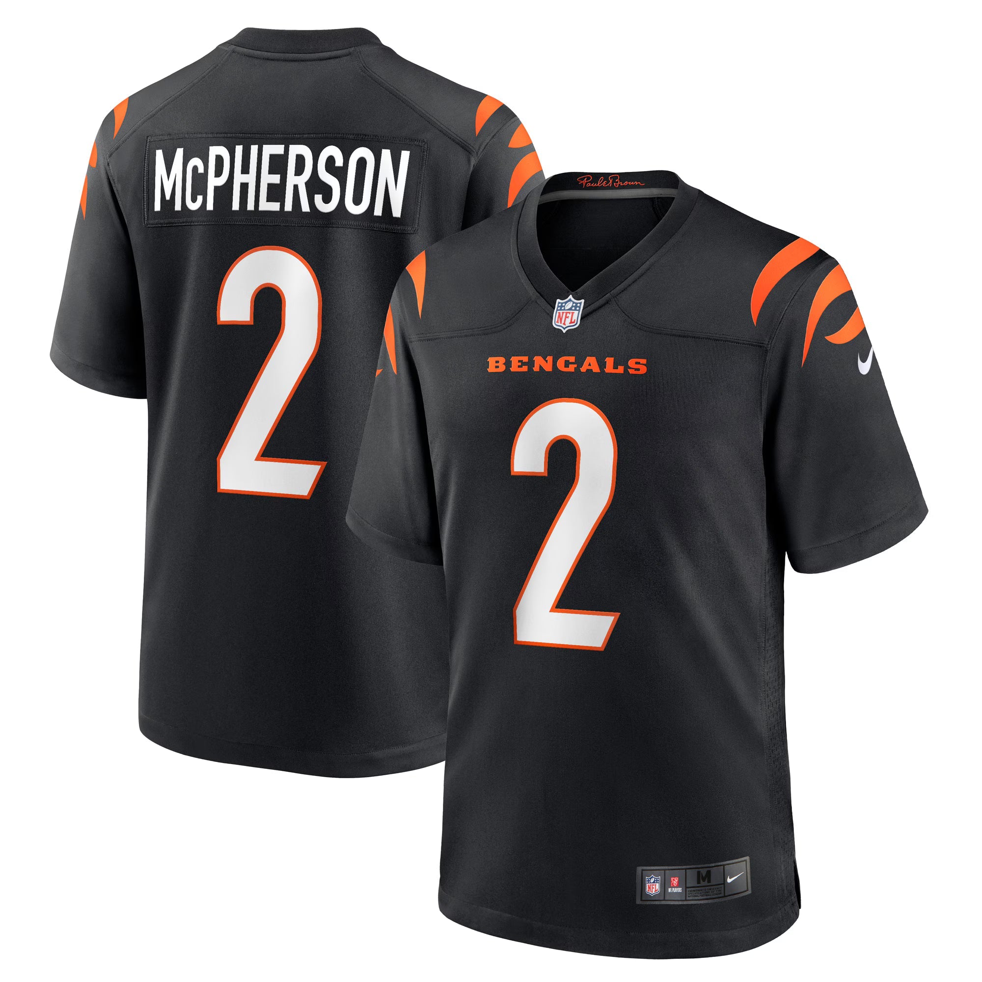 Cincinnati Bengals Evan McPherson Black Game Jersey