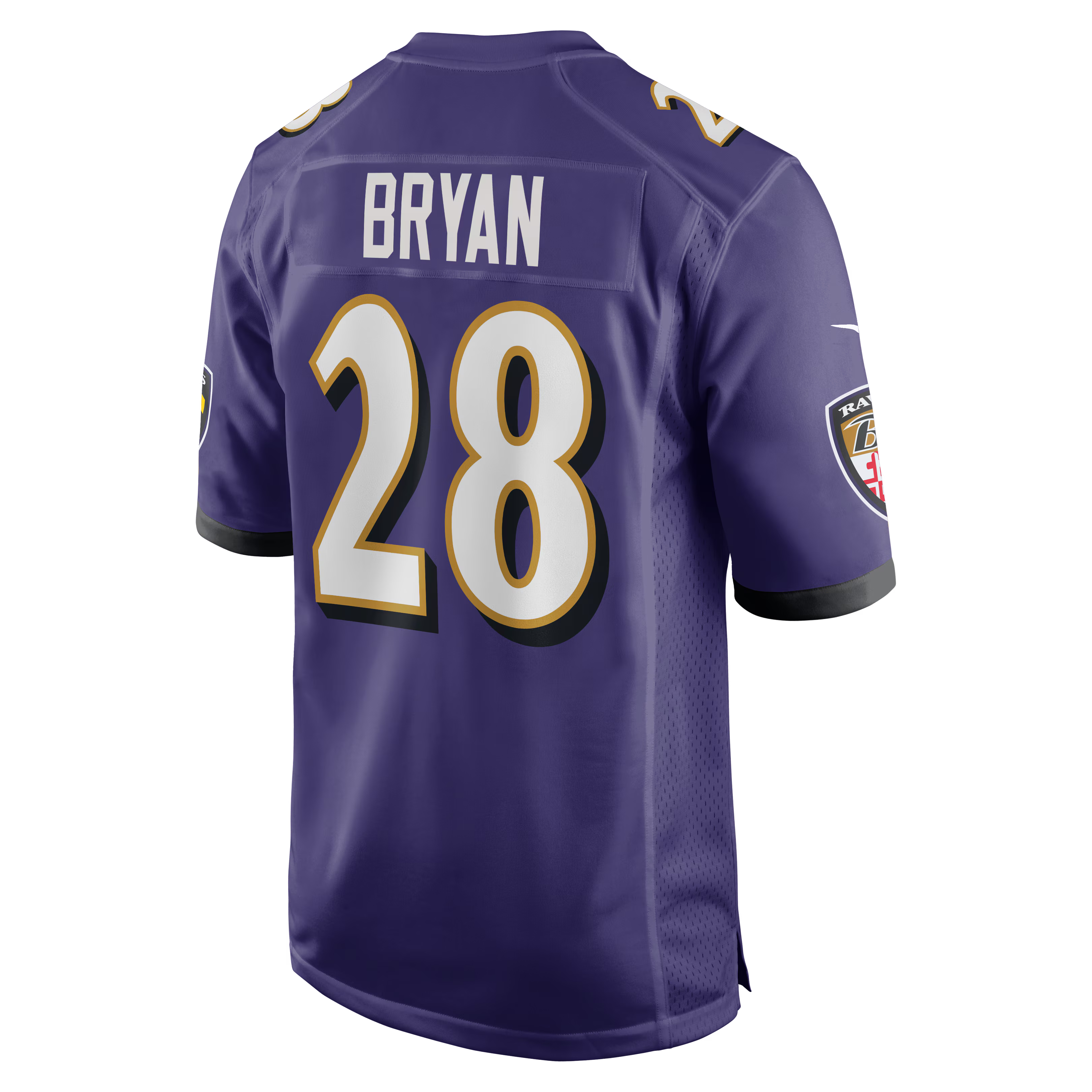 Baltimore Ravens Taven Bryan Purple Team Game Jersey