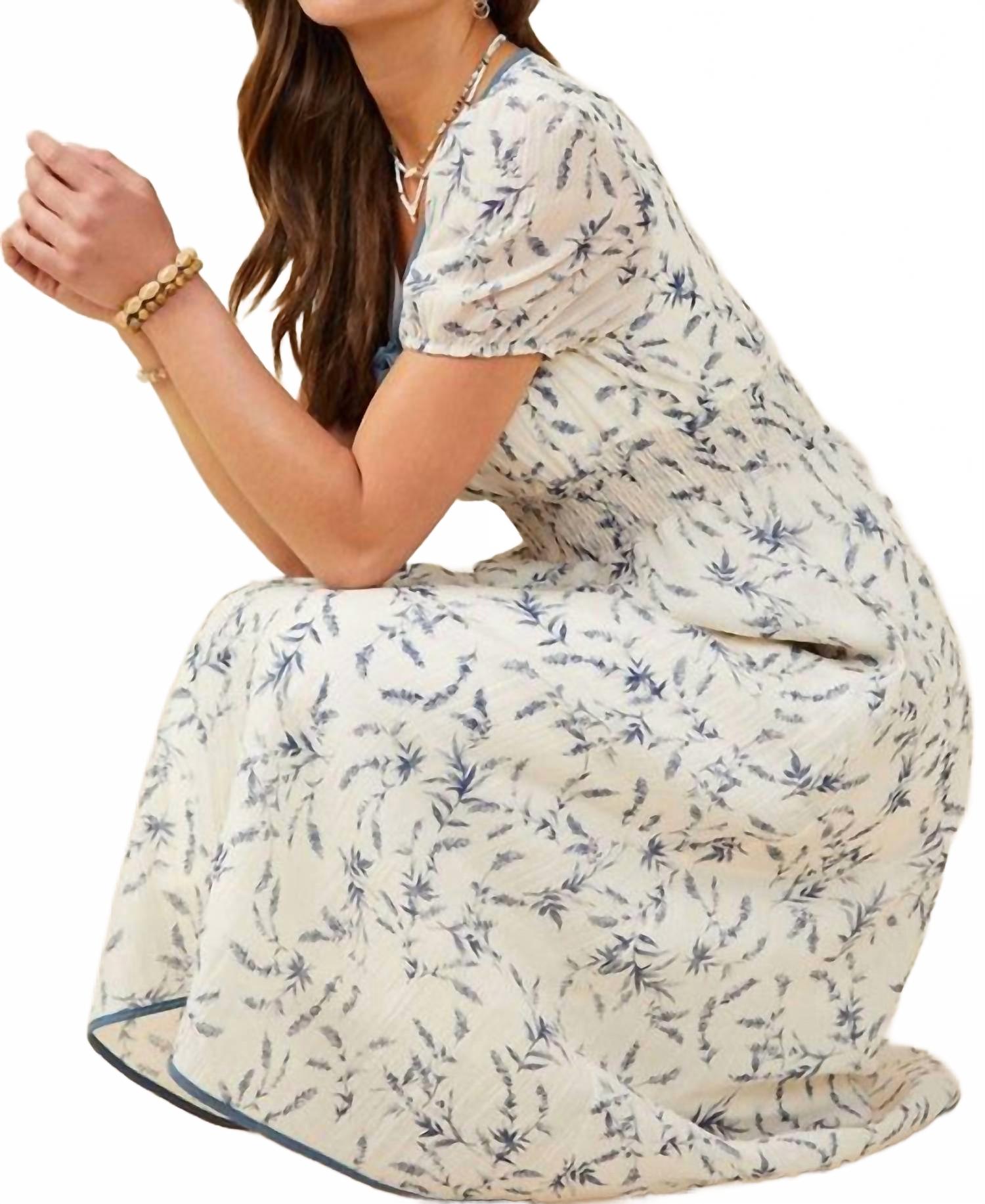 Miranda Midi Dress In Blue