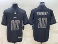 Men's Los Angeles Chargers Justin Herbert #10 Black RFLCTV Limited Jersey1