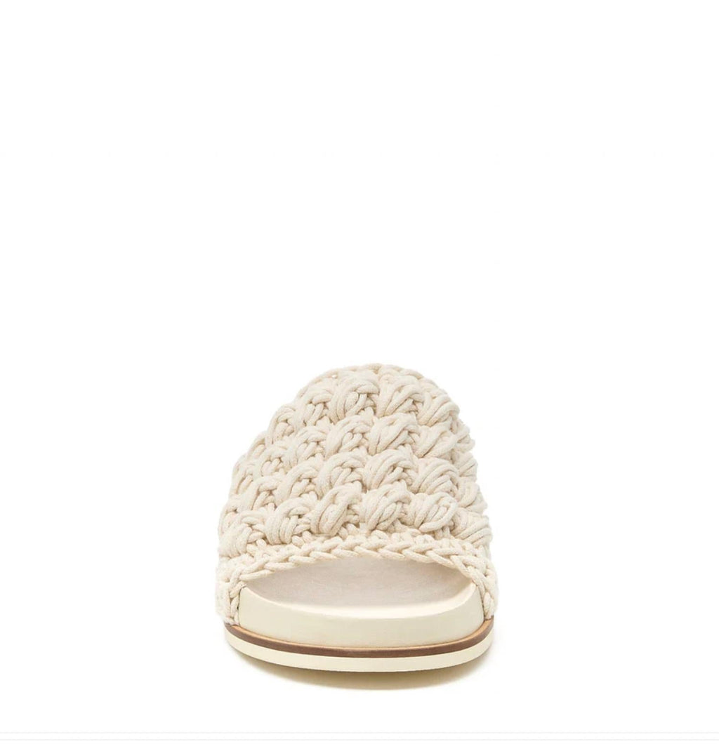Women's Squish Crochet Raffia Mules In Shell Bubble