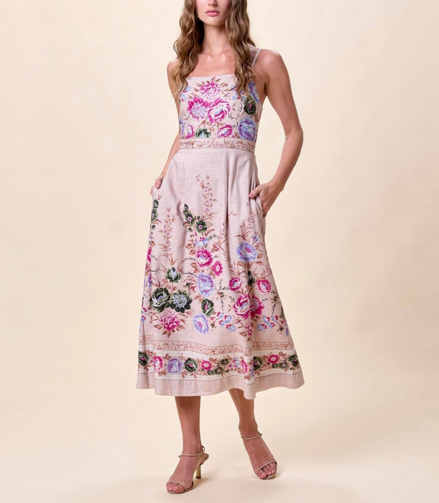 Trina Ankle Dress In Silva Print