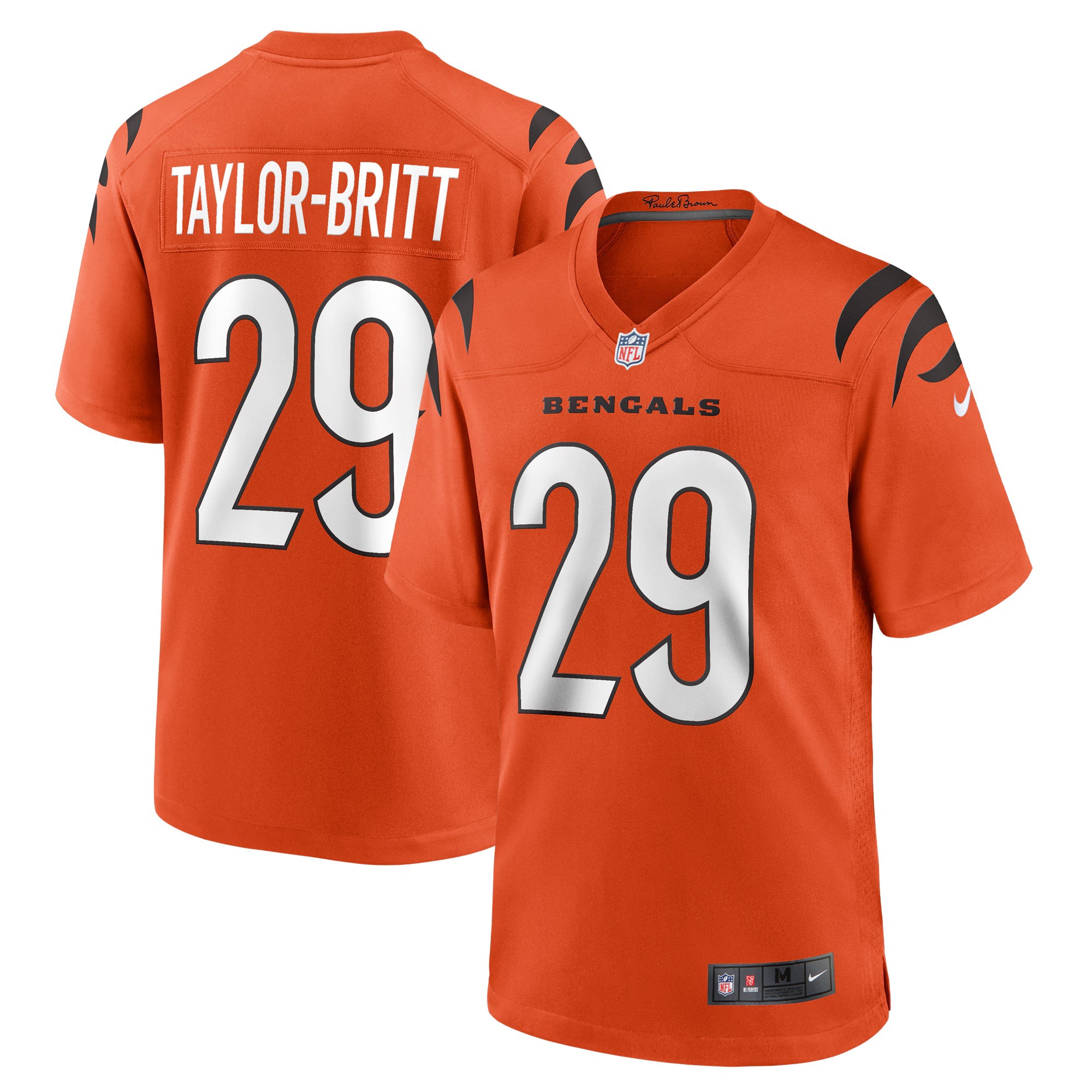 Cincinnati Bengals Cam Taylor-Britt Orange Alternate Game Jersey