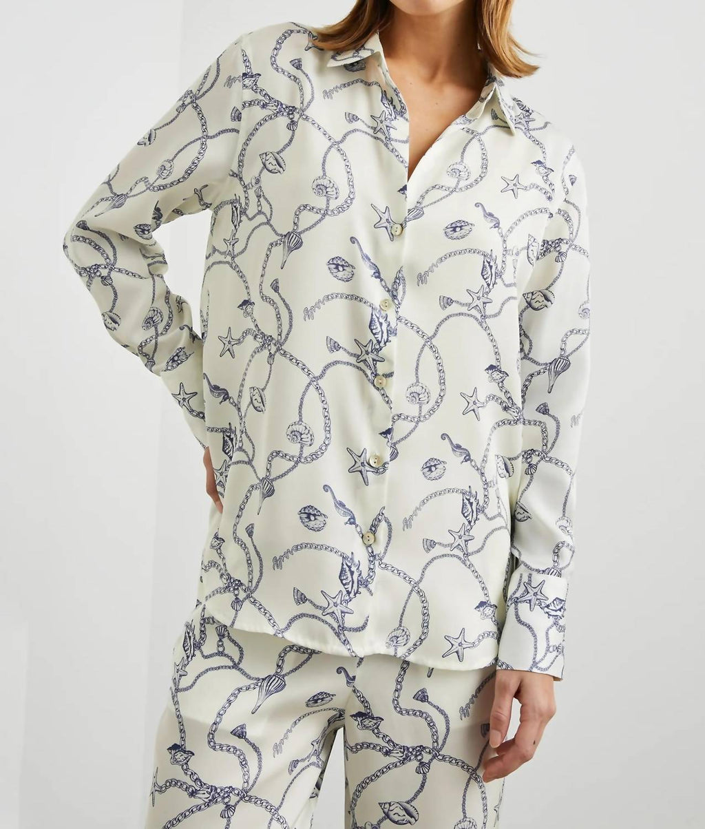 Ledger Long Sleeve Top In Nautical Chain