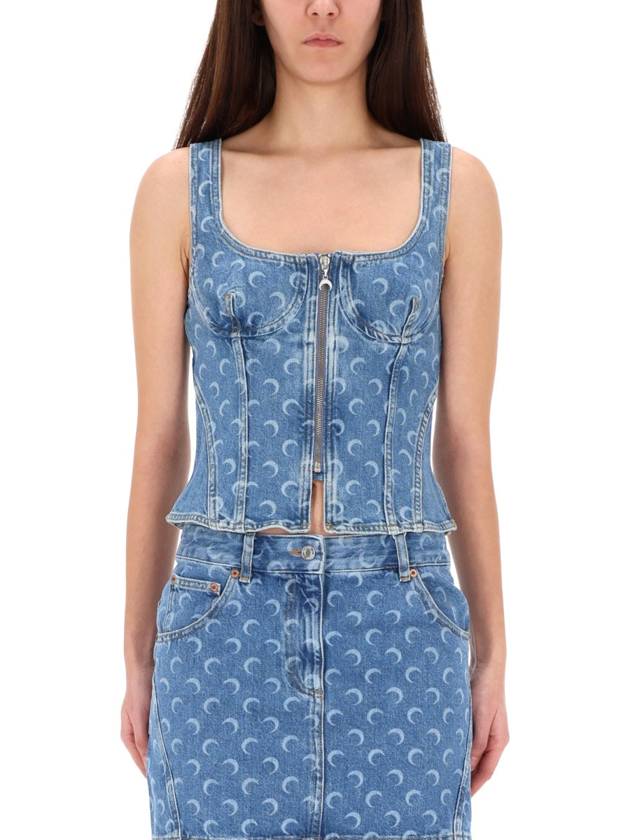 Marine Serre Women Top "Bustier"