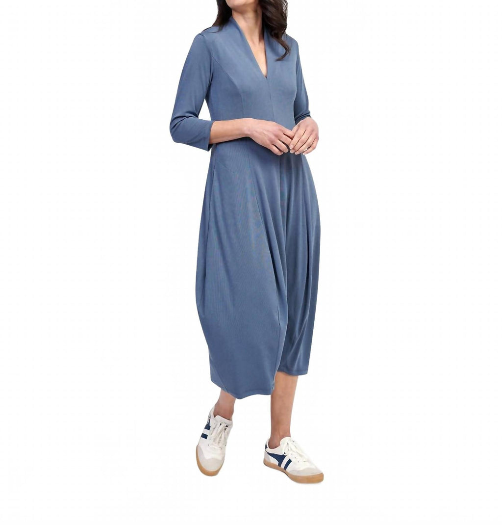 Essential Cocoon Dress In Blue Mist