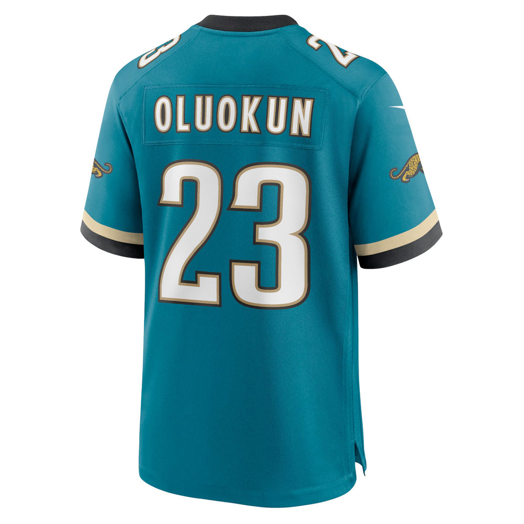 Jacksonville Jaguars Foye Oluokun Teal Prowler Throwback Player Game Jersey