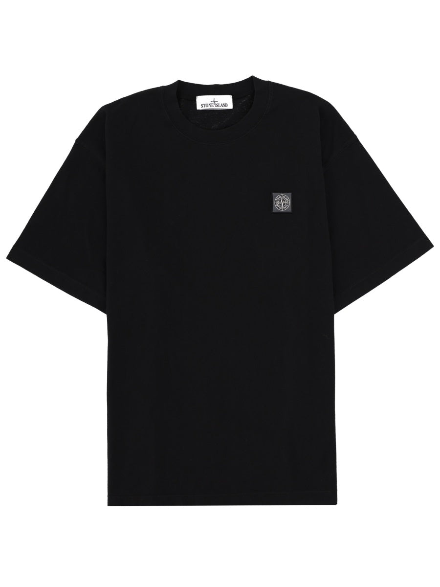 Stone Island Men T-Shirt With Logo Patch